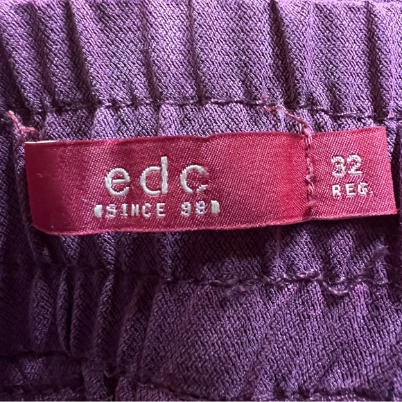 edc Since 98 womens maroon Drawstring Casual button hem pants w/pocket|SZ:32 Reg - Picture 12 of 16